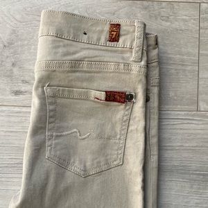7 for all mankind tan jeans
